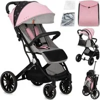 MoMi Kinder-Buggy Estelle Dakar, Einhand-Faltsystem mit Trolley-Funktion & 4-Rad-Federung