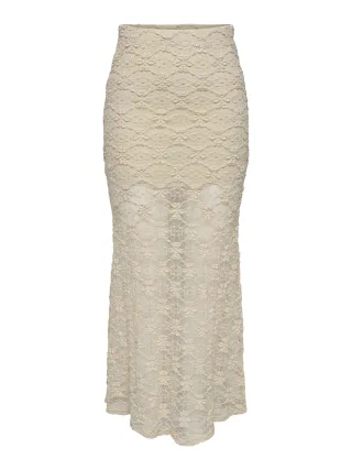 ONLY - ONLPEARLINA LONG WIDE SKIRT WVN Birch - Gr. - XL