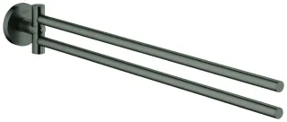 GROHE Handtuchhalter Essentials 40371 2-armig 450mm hard graphite gebürstet, 40371AL1 40371AL1