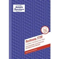 Avery Zweckform Formularblock 1730 1730 Rechnung DIN A5 selbstdurchschreibend 2 x 40 Blatt weiß gelb