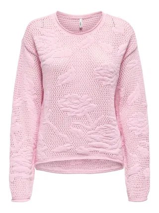 ONLY - ONLSEASIDE LIFE LS PULLOVER CC KNT Romance Rose - Gr. - S