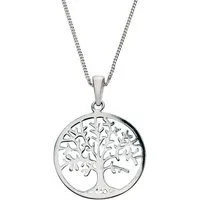 Firetti Kette mit Anhänger Schmuck Geschenk Silber 925 Halsschmuck Halskette Panzerkette Baum