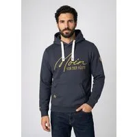 Eight2Nine Kapuzenpullover Herren Hoodie Küstenprint Sweater, Kapuzensweatshirt mit Kängurutasche, mit Kapuze
