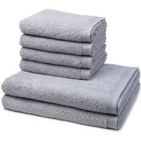 Möve Handtuch Set Superwuschel, Walkfrottee (Spar-Set, 6-St), 4 X Handtuch 2 X Duschtuch im Set - Baumwolle - Saugstark