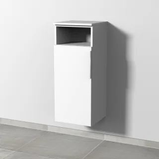 Sanipa 3way Mittelschrank mit 1 Tür und 1 offenem Fach, Weiß-Soft, UM13243 UM13243