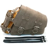 LuxusKollektion Satteltasche Satteltaschen Motorrad PU Leder Werkzeugtaschen seitlich Braun Recht