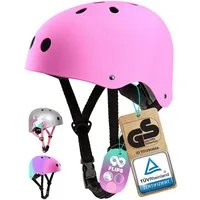 99FLIPS Fahrradhelm Mädchen ab 3 Jahre Skateboard Helm Kinder Einhorn Design, Kinderhelm Inliner Fahrrad Helm Pink Kleinkinder Schlittschuhe