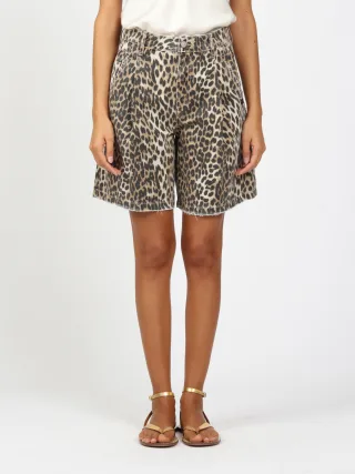 GANG Damen 94WANDA BERMUDA - wide fit washed leo