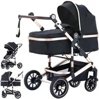 Daliya® Kombi-Kinderwagen NEOMOVE 2in1 Kinderwagen, Buggy und Babywanne in einem, Babywanne und Sportsitz, Alu-Rahmen, Großer Einkaufskorb