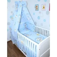 Primawela Babybettwäsche Baby Bettset- 6 teiliges Set mit Vollstoff Himmel Bettwäsche Nestchen