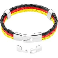 Taffstyle Armband Fanartikel Länderflagge geflochten Sport Accessoire 19–21 cm (Geflochtenes Fanarmband in Länderfarben für Sportevents & Alltag), EM WM Länderflagge Flagge Handball Eishockey Basketball Fussball