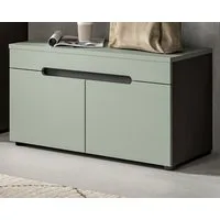 Inn.Furn Schuhbank Cooper (Garderobenbank in Salbei Grün und Basalt Grau, 80 x 45 cm), mit Soft-Close-Funktion