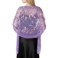 Zaewry Modeschal Schals und Tücher für Abendkleider – Elegante, transparente Damen, Jahre mit Blumenmuster, ideal für Hochzeiten