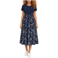 Mississhop Jerseykleid Damen Sommerkleid mit floralem Muster – Gr.(S/M)