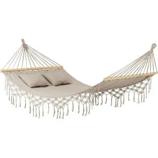 Outtec Hängematte, Beige, Textil, 2-Sitzer, Rechteckig, 200x1x150 cm, Gartenmöbel, Hängematten