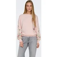 ONLY Sweatshirt ONLBROOKE L/S O-NECK FLOWER SWT Baumwollmischung, regular fit