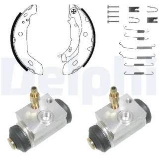 Delphi Bremsbacken vormontiert hinten Mercedes A-Klasse W168 KP983