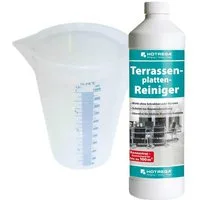 HOTREGA® Terrassenplatten Reiniger 1L Terrasse Balkon reinigen inkl Messbecher Universalreiniger