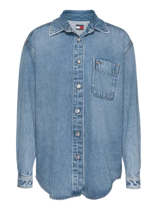 Tommy Jeans - Jeanshemd Relaxed Fit blau - Gr. - S