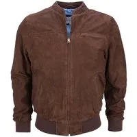Lolus Lederjacke Tim Bearman Herren Lederjacke aus hochwertigem Veloursleder in Dunkelbraun