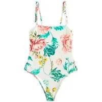 Next Badeanzug Bauchformender Bandeau-Badeanzug mit Rüschen (1-St)