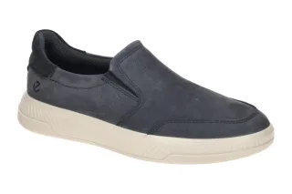 Ecco 55161450595 MOVE - MEN SLIP-ON Herrenschuhe blau marine Nubuck flexibel
