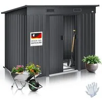 KESSER Gartenhaus, Gerätehaus Metall 4 m³ mit Fundament 194x112x181 cm