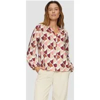 s.Oliver Langarmbluse Bluse Strukturierte Bluse aus Viskosemix