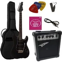 MSA E-Gitarre ST5, Elektrogitarre im Set, mit 20 Watt Verstärker, Tasche, Band,Saiten, 3xPik, Tremolo