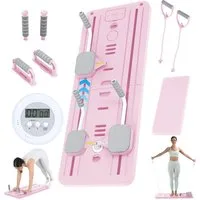 oyajia Ganzkörpertrainer Faltbare Pilates-Fitnessboard, Multifunktionale Trainingsplattform, (Mit Widerstandsbändern, Griffen & Fußstützen für Vielseitige Übungen, 11-tlg., Inklusive Yoga-Pad & Timer – ideal für Home-Workout & Core-Training), Rutschf