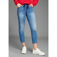 KangaROOS Jogg Pants 7/8 JOGG-DENIM weites Bein, mit Used-Waschung, hohe Leibhöhe, 7/8-Länge