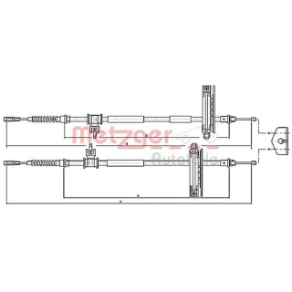 Metzger Handbremsseil hinten Ford Focus I ab 2001