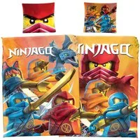 BERONAGE Kinderbettwäsche LEGO Ninjago Rise of the Ninjas Bettwäsche Linon/Renforcé, Baumwolle, 2 teilig, 135x200 + 80x80 cm
