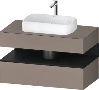 Duravit Qatego Konsolenwaschtischunterbau wandhängend Basalt Matt 1000x550x600 mm - QA4731016430010 QA4731016430010