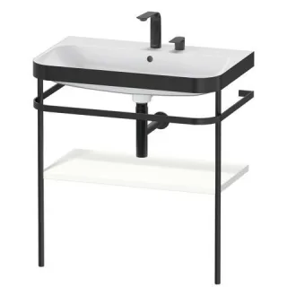Duravit Happy D.2 Plus c-bonded Set mit Metallkonsole Weiß Seidenmatt 775x490x850 mm - HP4737E3636 HP4737E3636