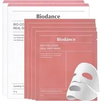Biodance Gesichtsmaske Biodance Bio Collagen Real Deep Maske Hautpflege Anti-Aging, 8-tlg., Tiefenwirksame Feuchtigkeitspflege, Antioxidativer Schutz
