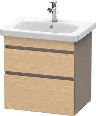 Duravit DuraStyle Waschtischunterbau wandhängend Natur Eiche & Basalt Matt 580x448x610 mm - DS648003 DS648003043