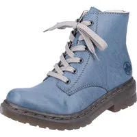 Rieker Schnürboots, Schnürstiefelette, Blockabsatz, mit Logoprägung