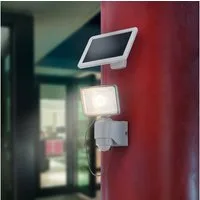 esotec Gartenstrahler Solar PIR Wandstrahler High Power, 2800K, IP44, winterfest 102510, LED fest integriert
