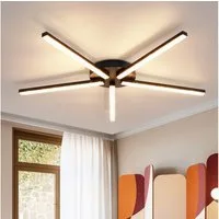 Nettlife LED Deckenleuchte Deckenlampe 24W Warmweiß Schwarz, LED fest integriert, Warmweiß, Flur Küche