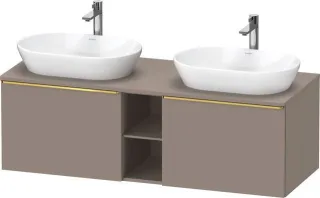 Duravit D-Neo Konsolenwaschtischunterbau wandhängend Basalt Matt 1400x550x459 mm - DE4950B34430000 DE4950B34430000