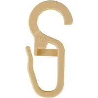 Bestlivings Gardinenstange, 1-läufig, Faltenleghaken - beige - 9mm, Gardinenring (silber) Ø40mm , Gardinenringe Ø40mm inkl. Faltenleghaken