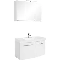 welltime Badmöbel-Set Florida, (2-St), Waschplatz Breite 100 cm und Spiegelschrank