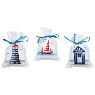 Geschenksäckchen "Maritim, 3er-Set