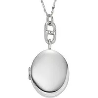 Fossil Kette mit Anhänger Schmuck Geschenk Edelstahl Halskette JEWELRY, mit Glasstein
