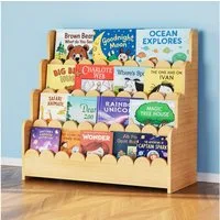 SpaceAid Bücherregal 4-stöckiges Kinderregal, Montessori-Bücherregal für Kleinkinder