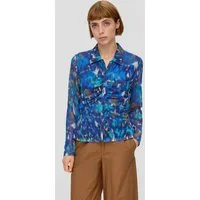 s.Oliver Langarmshirt T-Shirt Blusenshirt aus Mesh