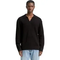 TOM TAILOR Denim Polokragenpullover mit Rippbündchen