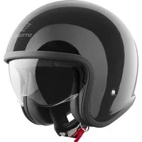 Bogotto Motorradhelm H589 Solid Jethelm, herausnehmbares Innenfutter,integriertes Sonnenvisier