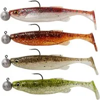 Savage Gear Kunstköder Savage Gear Fat Minnow T-Tail RTF - 4 montierte Gummifische